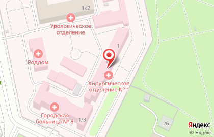 Поликлиника Городская клиническая больница №8 в Орджоникидзевском районе на карте