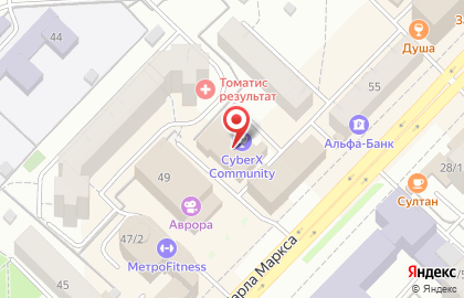 Маникюрный магазин Hameleonail на улице Карла Маркса на карте