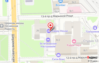 Жилой комплекс Отражение на Шереметьевской улице на карте