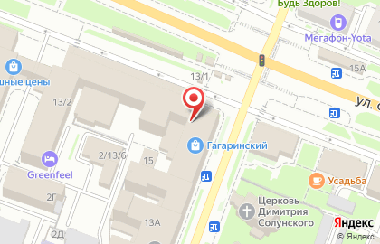 Торговый центр Гагаринский на улице Фёдоровский Ручей на карте