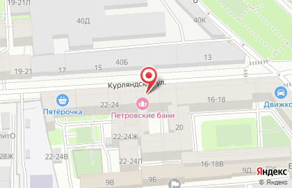 Петровские бани на Балтийской на карте