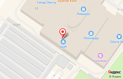 Гипермаркет мебели и товаров для дома Hoff в Октябрьском районе на карте