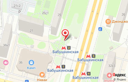 Киоск Мосгортранс в Бабушкинском районе на карте