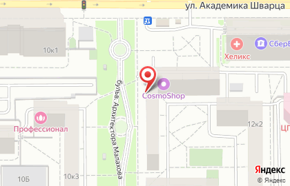 Магазин канцелярских товаров Алфавит на улице Академика Шварца на карте