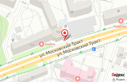 Супермаркет Магнит у дома на Московском тракте на карте
