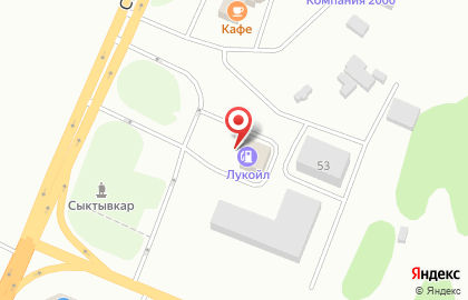АЗС Лукойл на Сысольском шоссе на карте