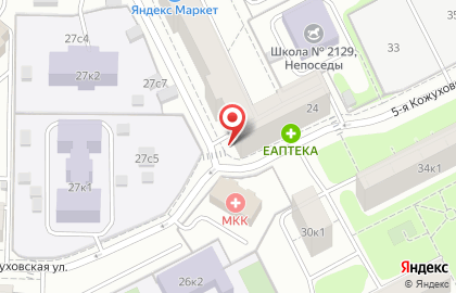 Автошкола МосАвтошкола на 6-й Кожуховской улице на карте