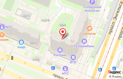 Юридическая консультация № 77 Санкт-Петербурга на улице Просвещения на карте