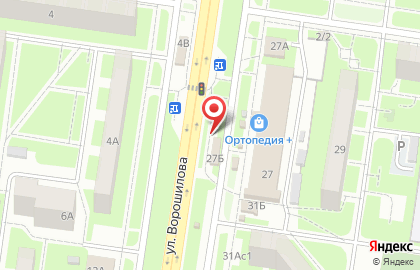 Ямщик на улице Ворошилова на карте
