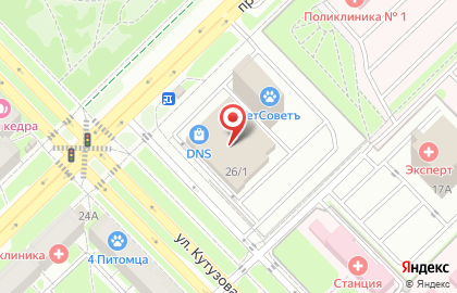 Киоск по продаже цветов в Центральном районе на карте