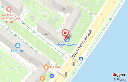 ОДС Жилищник района Хамовники на Фрунзенской набережной, 44 стр 1 на карте
