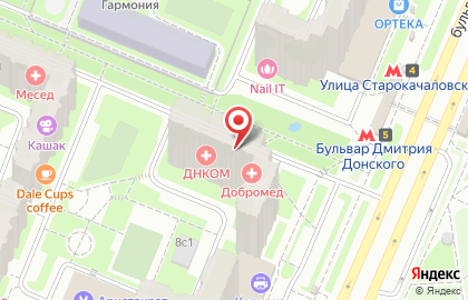 АСНА - Северная Звезда на бульваре Дмитрия Донского на карте