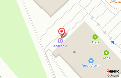 Шиномонтаж "Колесо2" на Московском шоссе на карте