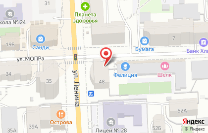 Магазин детской одежды Малыш на улице Ленина на карте