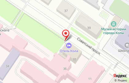 Отель Кола на карте