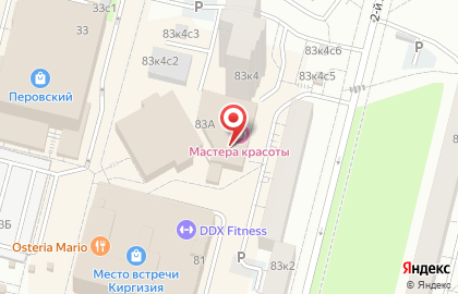 Платный общественный туалет, район Новогиреево на карте