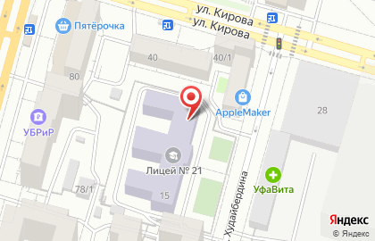 Лицей №21 на карте