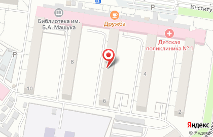 Парикмахерская Мария на Институтской улице на карте