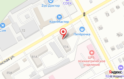 Супермаркет Пятёрочка на Украинской улице на карте