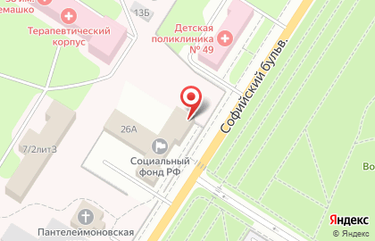 Управление Пенсионного фонда РФ в Пушкинском районе на карте