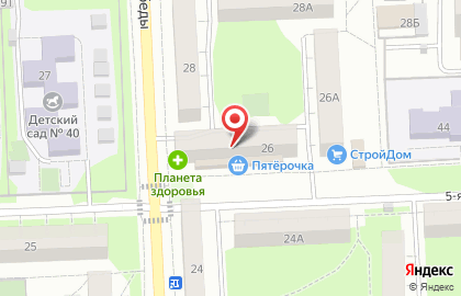 Супермаркет Пятёрочка на улице 30 лет Победы на карте