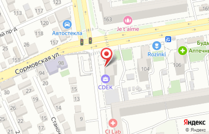 Страховая компания АльфаСтрахование-ОМС на Сормовской улице на карте