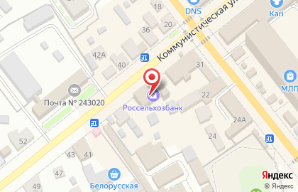Россельхозбанк в Брянске на карте