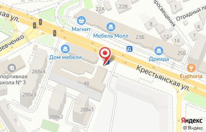 Магазин спортивных товаров Спортмастер на Крестьянской улице на карте