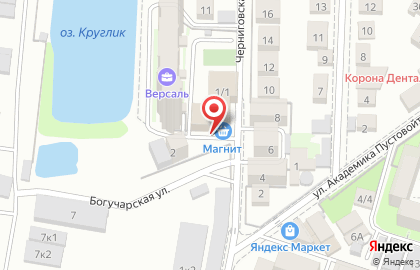Супермаркет Магнит на Черниговской улице на карте