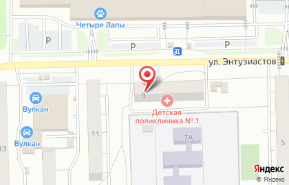 Квартирное бюро Адрес 55 на улице Энтузиастов на карте