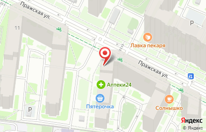 Мини-маркет Прага на карте