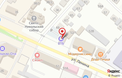 ЗАО Банк ВТБ 24 на улице Ленина на карте