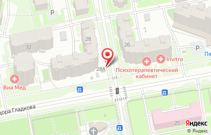 Диво на улице Фёдора Гладкова на карте
