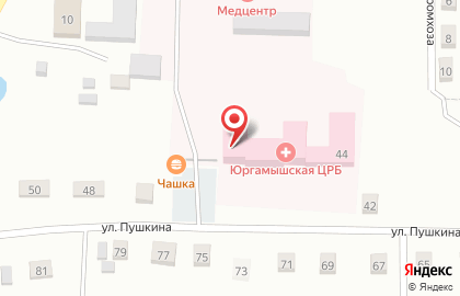 Больница в Кургане на карте