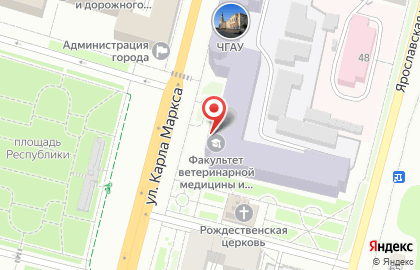 Столовая Яппи на улице К.Маркса на карте