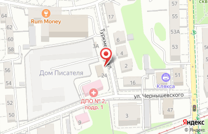 Сауна Афина на улице Чернышевского на карте