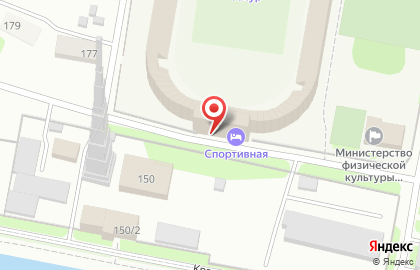 Гостиница Спортивная на Краснофлотской улице на карте