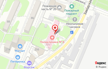 Городская поликлиника №7 на Заводской улице на карте