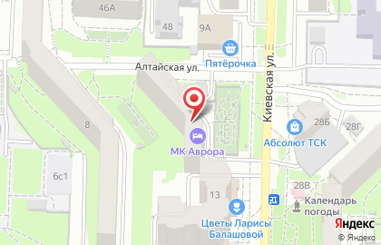 Гостиница Аврора в Томске на карте
