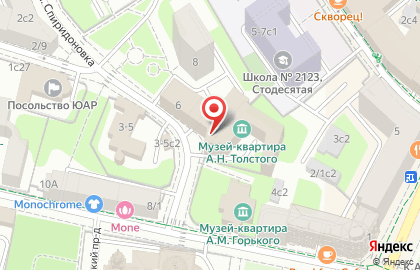 Школа дизайна Детали на улице Спиридоновка на карте