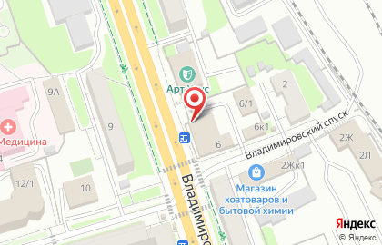 Ателье на ул. Владимировский Спуск, 6 на карте
