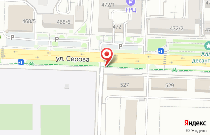 Рекламный щит 3х6м. на улице Серова на карте