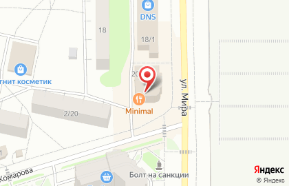 АКБ Пробизнесбанк на улице Мира на карте