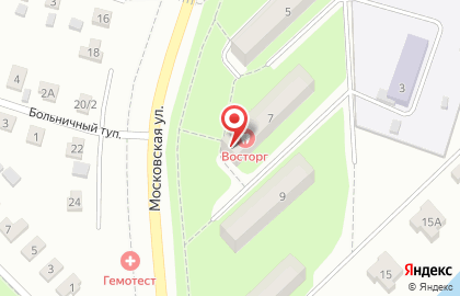 Гемотест на улице Московская на карте