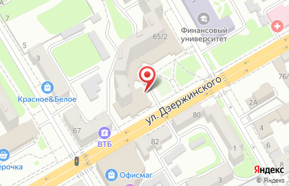 Экспобанк на улице Дзержинского на карте