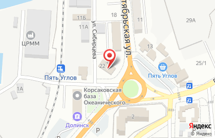 ОАО Тихоокеанский Внешторгбанк на Октябрьской улице на карте