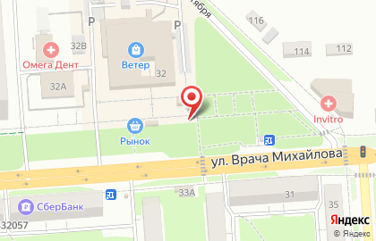 Киоск по продаже печатной продукции Роспечать на улице Врача Михайлова на карте