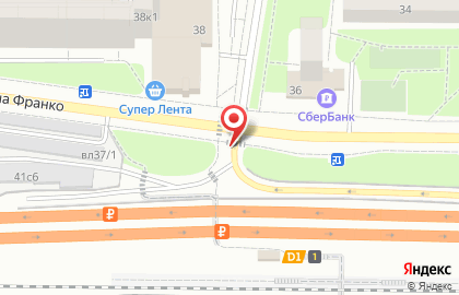 Киоск печатной продукции Антарес на улице Ивана Франко на карте