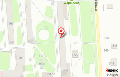 Сеть супермаркетов Вкусный дом на улице Карла Маркса, 395 на карте