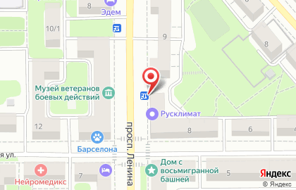 Киоск по продаже кондитерских изделий на проспекте Ленина на карте